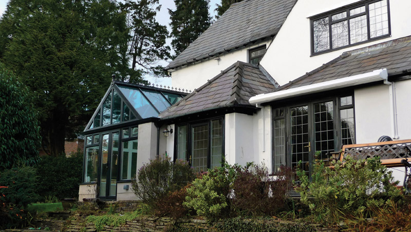 black gable upvc conservatory